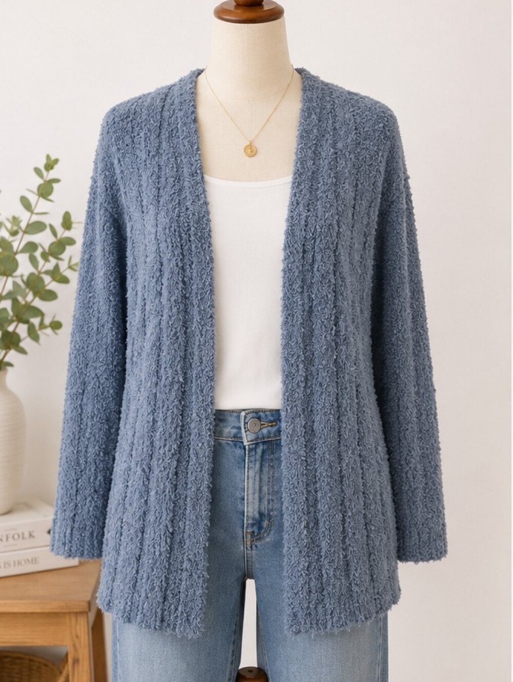 CLOUD CHASERS OPEN TEXTURED CARDIGAN